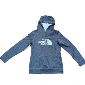 The North Face Grey and White Pullover Hoodie with Pocket size Medium Women’s